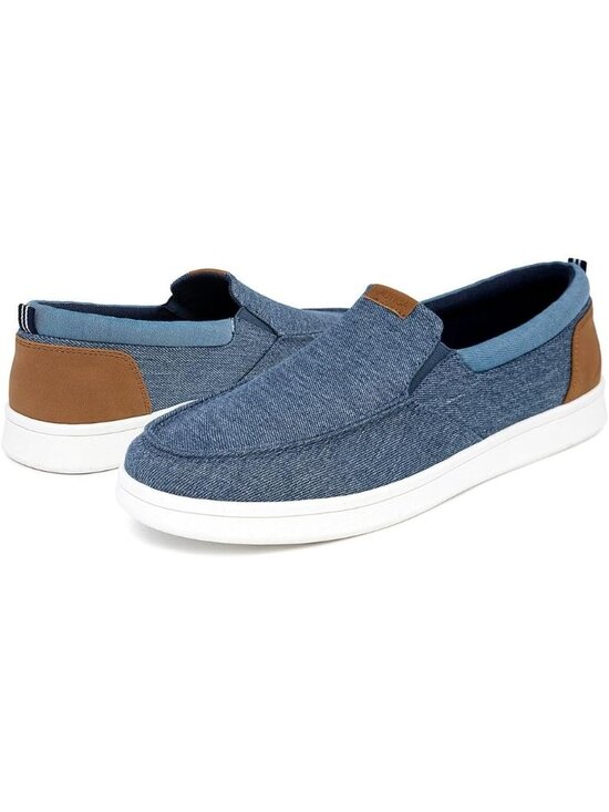 ?Men\'s Blue Denim Patro Canvas Slip-On Comfortable Low Top Lightweight shoes main image 6